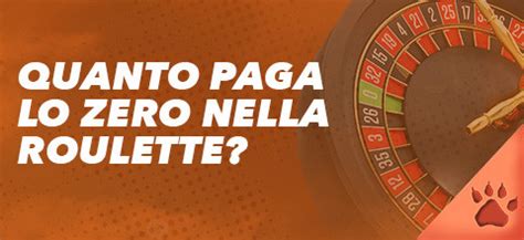 quanto paga lo zero alla roulette